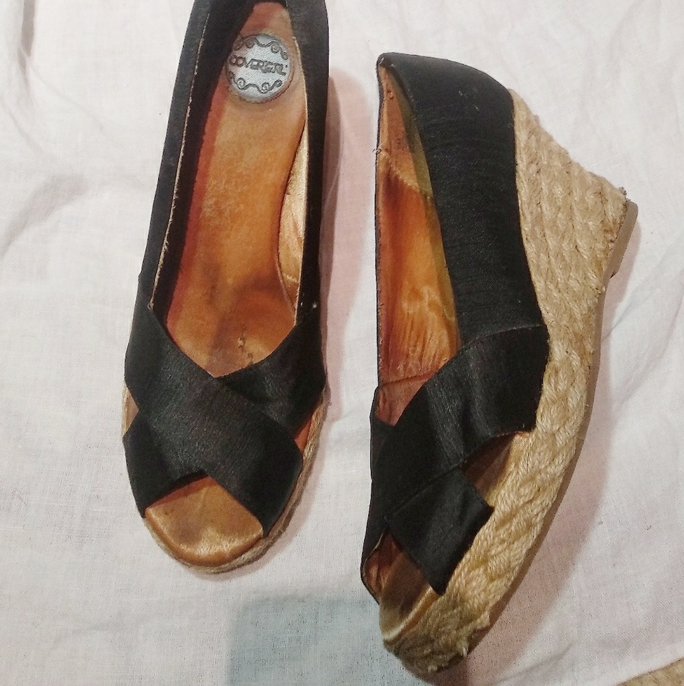 Black Espadrilles Wedges
